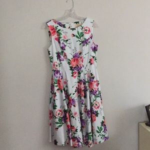 Floral white dress